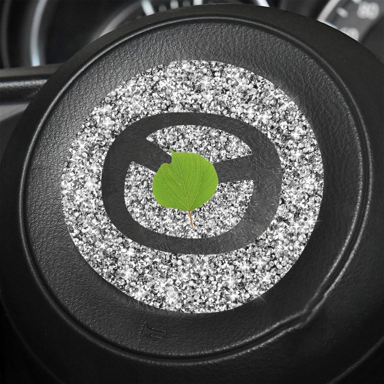 For Mazda CX-5 2017-2018 Car Steering Wheel Panel Diamond Decorative Sticker,Left and Right Drive Universal by buy2fix