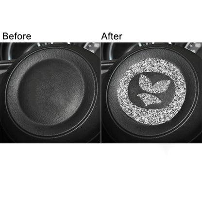 For Mazda CX-5 2017-2018 Car Steering Wheel Panel Diamond Decorative Sticker,Left and Right Drive Universal by buy2fix