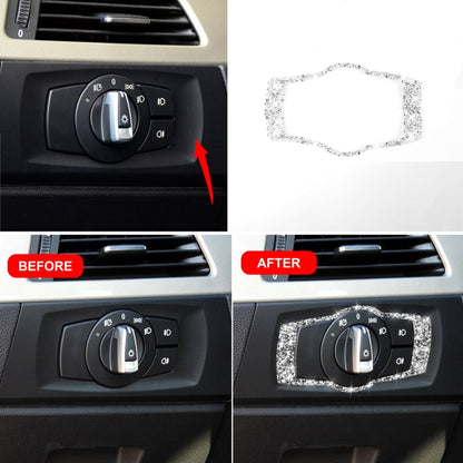 Car Headlight Switch Frame Diamond Decorative Sticker for BMW 3 Series E90 / E92 / E93 2005-2012, Modified 320i / 325i by buy2fix