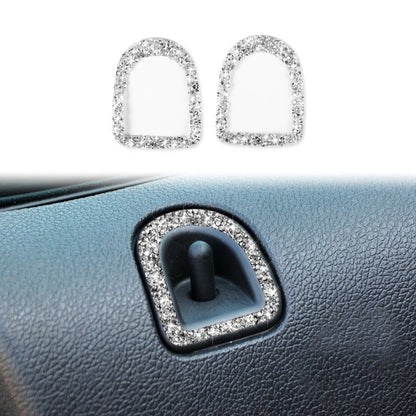 For Ford Mustang 2009-2013 2pcs Car Door Lock Frame Diamond Decoration Sticker, Left Hand Drive by buy2fix