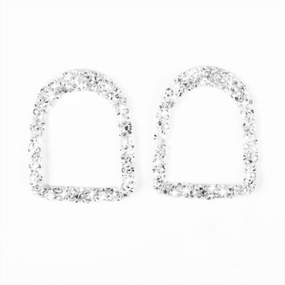 For Ford Mustang 2009-2013 2pcs Car Door Lock Frame Diamond Decoration Sticker, Left Hand Drive by buy2fix