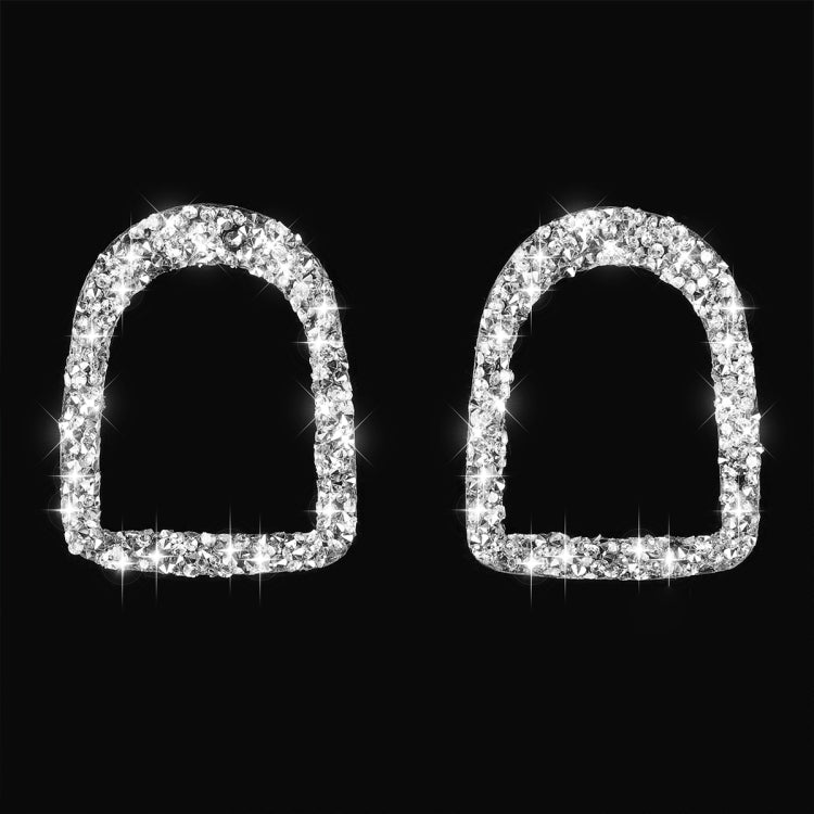 For Ford Mustang 2009-2013 2pcs Car Door Lock Frame Diamond Decoration Sticker, Left Hand Drive by buy2fix