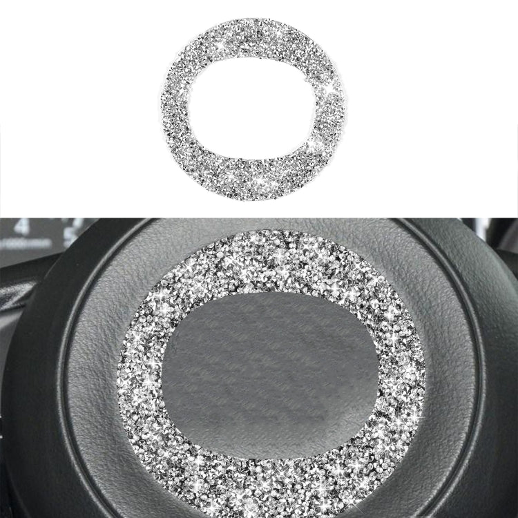 For Mazda CX-5 2017-2018 Car Steering Wheel Circle Diamond Decorative Sticker,Left and Right Drive Universal by buy2fix