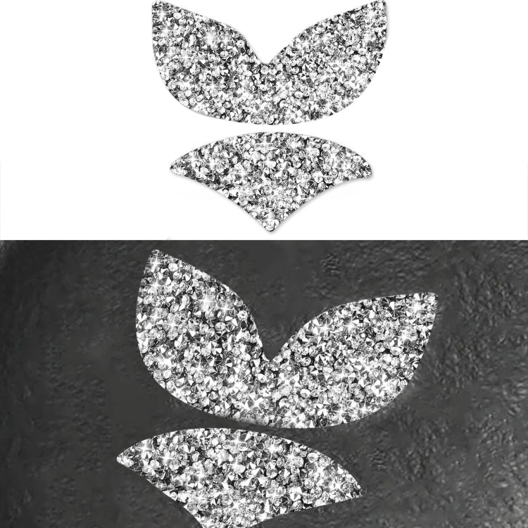 For Mazda Angksela/Atez/CX-5/CX-4 Car Steering Wheel Logo Diamond Decorative Sticker,Left and Right Drive Universal by buy2fix