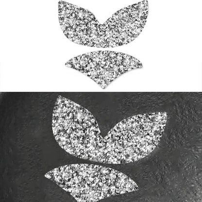 For Mazda Angksela/Atez/CX-5/CX-4 Car Steering Wheel Logo Diamond Decorative Sticker,Left and Right Drive Universal by buy2fix