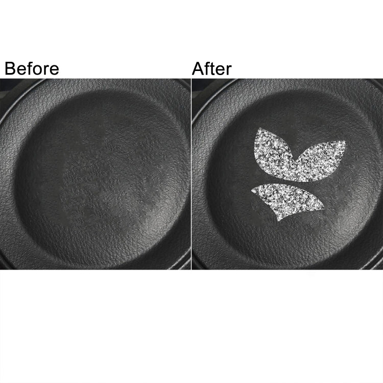 For Mazda Angksela/Atez/CX-5/CX-4 Car Steering Wheel Logo Diamond Decorative Sticker,Left and Right Drive Universal by buy2fix