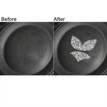 For Mazda Angksela/Atez/CX-5/CX-4 Car Steering Wheel Logo Diamond Decorative Sticker,Left and Right Drive Universal by buy2fix