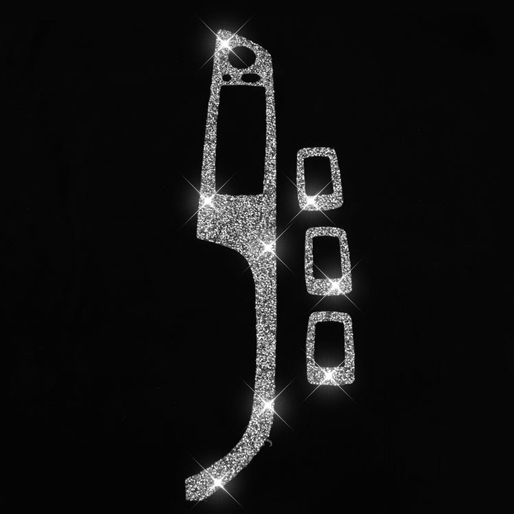 For BMW 3 Series E90 / 320i / 325i 2005-2012 Car Window Lift Panel with Folding Key 35.8cm Diamond Decorative Sticker, Left Drive by buy2fix