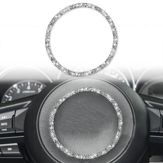 For Mazda CX-5/CX-4 Car Steering Wheel Diamond Decorative Sticker,Left and Right Drive Universal by buy2fix