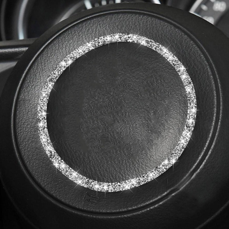 For Mazda CX-5/CX-4 Car Steering Wheel Diamond Decorative Sticker,Left and Right Drive Universal by buy2fix