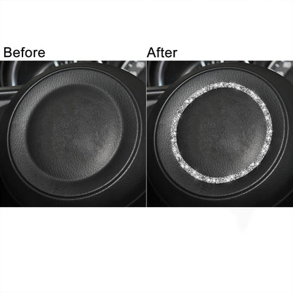 For Mazda CX-5/CX-4 Car Steering Wheel Diamond Decorative Sticker,Left and Right Drive Universal by buy2fix