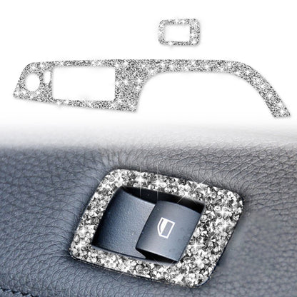 For BMW 3 Series E92 2005-2012 Car Window Lift Panel with Folding Key 40.4cm Diamond Decorative Sticker, Left Drive by buy2fix