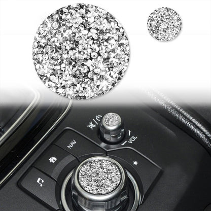 For Mazda3/6/CX-9/CX-5 Car Multimedia Button Diamond Decorative Sticker,Left and Right Drive Universal by buy2fix