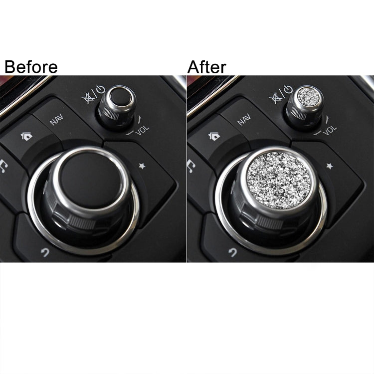 For Mazda3/6/CX-9/CX-5 Car Multimedia Button Diamond Decorative Sticker,Left and Right Drive Universal by buy2fix