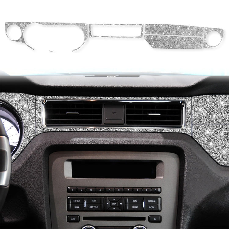 For Ford Mustang 2009-2013 7pcs Car Central Control Dashboard Diamond Decoration Sticker, Left Hand Drive by buy2fix