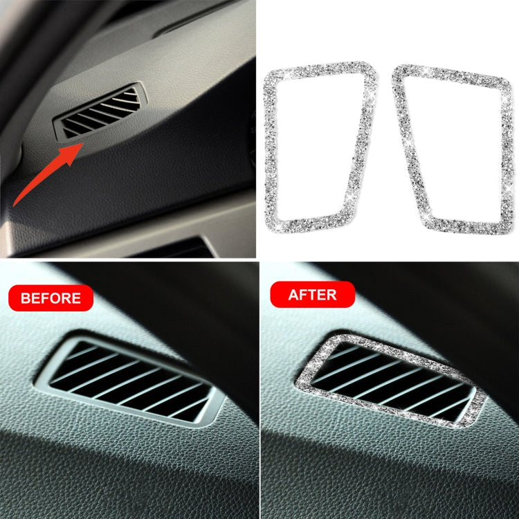 For BMW 3 Series E90 2005-2012 Car Air Outlet Diamond Decorative Sticker, Left Drive by buy2fix
