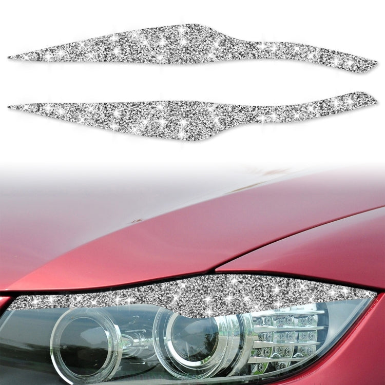 For BMW 3 Series E90 / 318i / 320i / 325i 2005-2008 Car Light Eyebrow Diamond Decorative Sticker by buy2fix