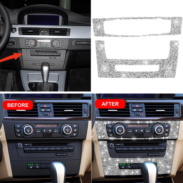 For BMW 3 Series E90 / E92 2005-2012 Car Aircondition CD Control Panel Premium Diamond Decorative Sticker by buy2fix