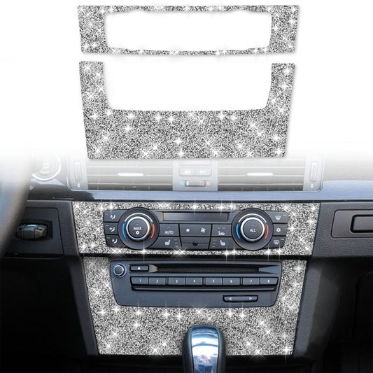 For BMW 3 Series E90 / E92 2005-2012 Car Aircondition CD Control Panel Premium Diamond Decorative Sticker by buy2fix