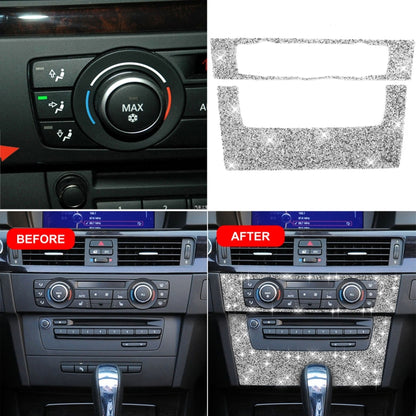 For BMW 3 Series E90 / E92 2005-2012 Car Aircondition CD Control Panel Premium Diamond Decorative Sticker by buy2fix