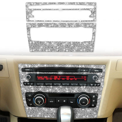 For BMW 3 Series E90 / E92 2005-2012 Car Aircondition CD Control Panel Basic Diamond Decorative Sticker by buy2fix