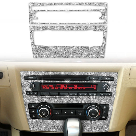 For BMW 3 Series E90 / E92 2005-2012 Car Aircondition CD Control Panel Basic Diamond Decorative Sticker by buy2fix