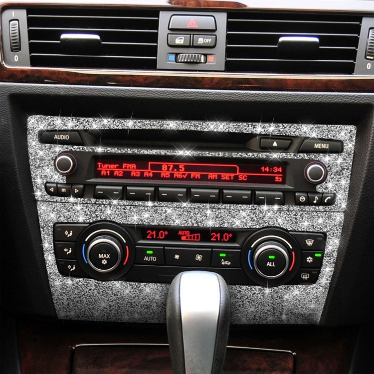 For BMW 3 Series E90 / E92 2005-2012 Car Aircondition CD Control Panel Basic Diamond Decorative Sticker by buy2fix