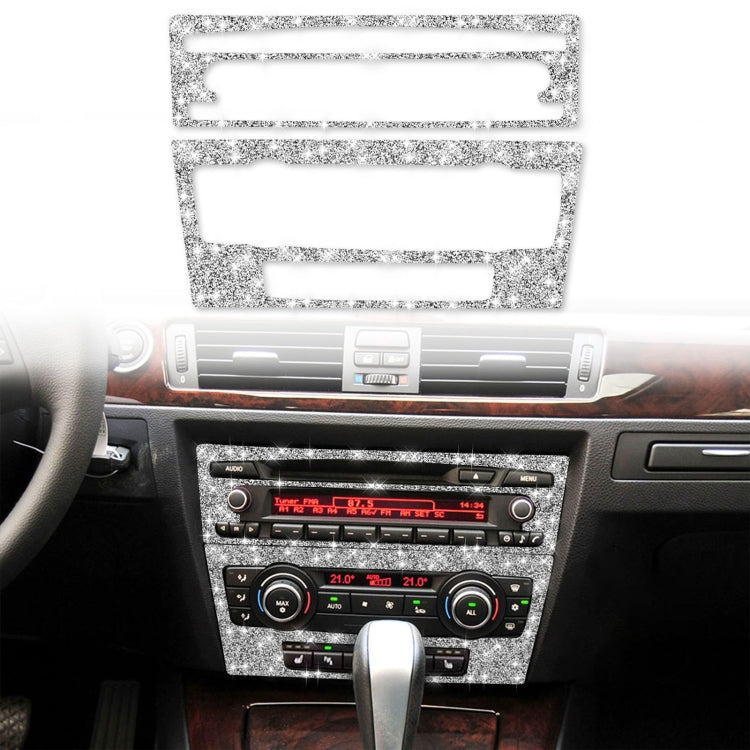 For BMW 3 Series E90 / E92 2005-2012 Car Aircondition CD Control Panel Basic Diamond Decorative Sticker by buy2fix
