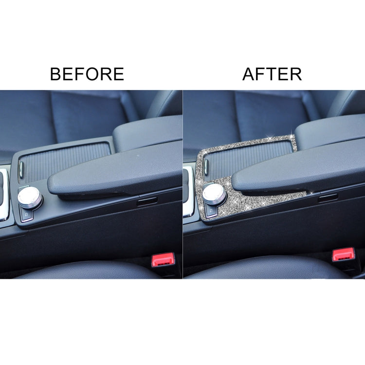 For Mercedes-Benz C-class W204 2007-2013 Car Gear Panel Diamond Decorative Sticker, Left-hand Drive by buy2fix