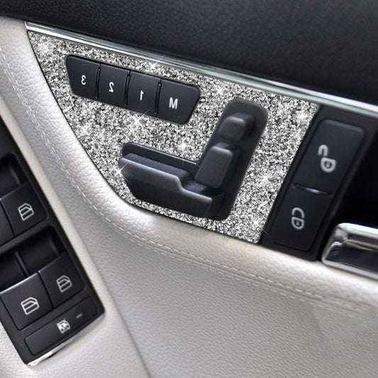 For Mercedes-Benz C-class W204 2007-2013 Car Seat Adjustment A Diamond Decorative Sticker, Right-hand Drive by buy2fix