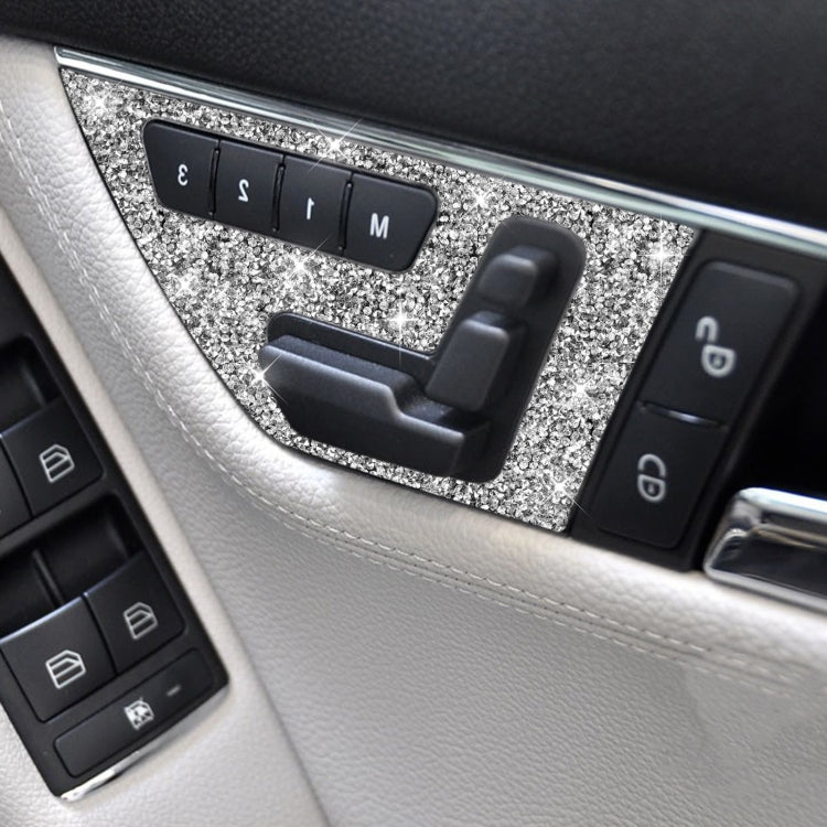 For Mercedes-Benz C-class W204 2007-2013 Car Seat Adjustment B Diamond Decorative Sticker, Left and Right Drive by buy2fix