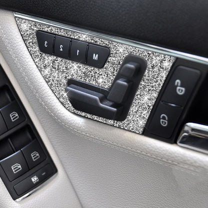 For Mercedes-Benz C-class W204 2007-2013 Car Seat Adjustment B Diamond Decorative Sticker, Left and Right Drive by buy2fix