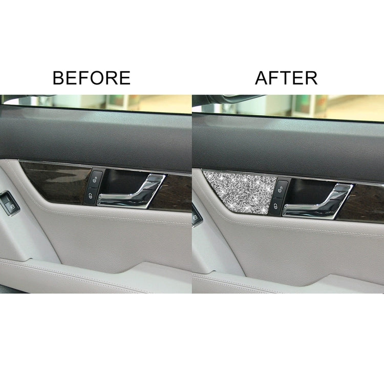 For Mercedes-Benz C-class W204 2007-2013 Car Seat Adjustment C Diamond Decorative Sticker, Left and Right Drive by buy2fix