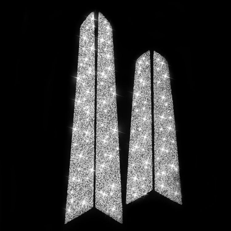 For Mercedes-Benz C-class W204 2007-2013 Car Door Panel Diamond Decorative Sticker, Left and Right Drive by buy2fix