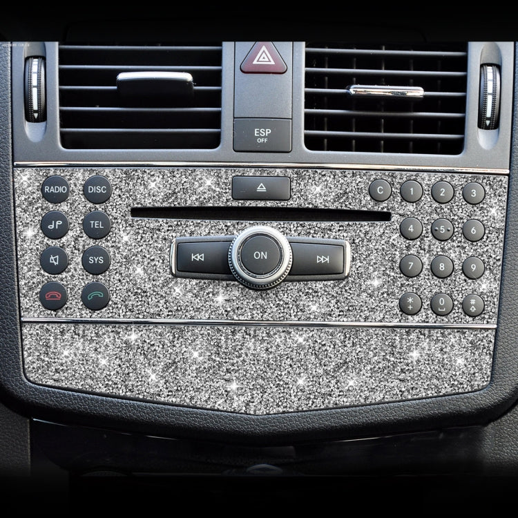 For Mercedes-Benz C-class W204 2007-2010 Car Central Control Panel A Diamond Decorative Sticker, Left and Right Drive by buy2fix