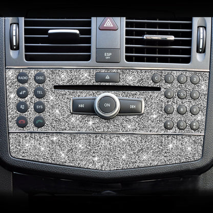 For Mercedes-Benz C-class W204 2007-2010 Car Central Control Panel A Diamond Decorative Sticker, Left and Right Drive by buy2fix