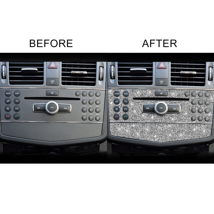 For Mercedes-Benz C-class W204 2007-2010 Car Central Control Panel A Diamond Decorative Sticker, Left and Right Drive by buy2fix