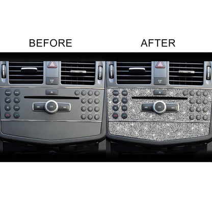 For Mercedes-Benz C-class W204 2007-2010 Car Central Control Panel A Diamond Decorative Sticker, Left and Right Drive by buy2fix
