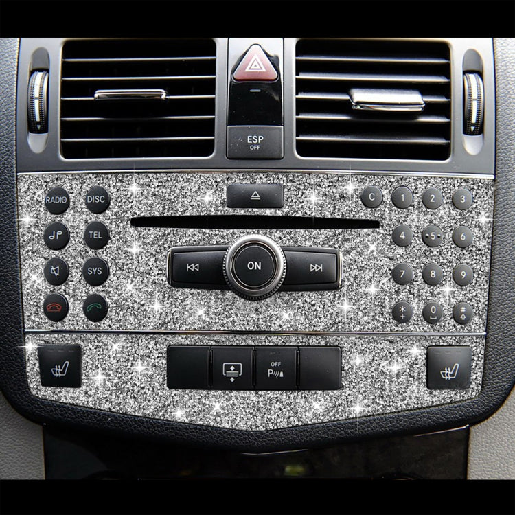 For Mercedes-Benz C-class W204 2007-2010 Car Central Control Panel B Diamond Decorative Sticker, Left and Right Drive by buy2fix
