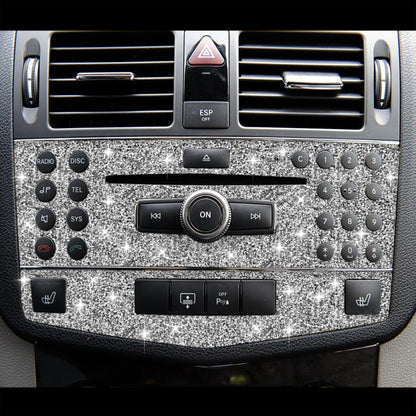 For Mercedes-Benz C-class W204 2007-2010 Car Central Control Panel B Diamond Decorative Sticker, Left and Right Drive by buy2fix