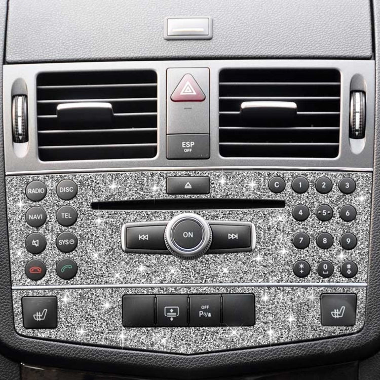 For Mercedes-Benz C-class W204 2007-2010 Car Central Control Panel B Diamond Decorative Sticker, Left and Right Drive by buy2fix