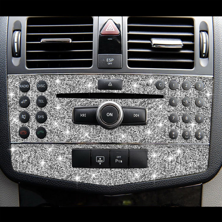 For Mercedes-Benz C-class W204 2007-2010 Car Central Control Panel C Diamond Decorative Sticker, Left and Right Drive by buy2fix