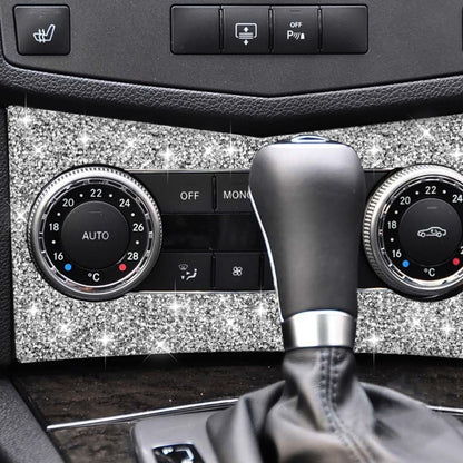 For Mercedes-Benz C-class W204 2007-2010 Car AC Panel D Diamond Decorative Sticker, Left and Right Drive by buy2fix