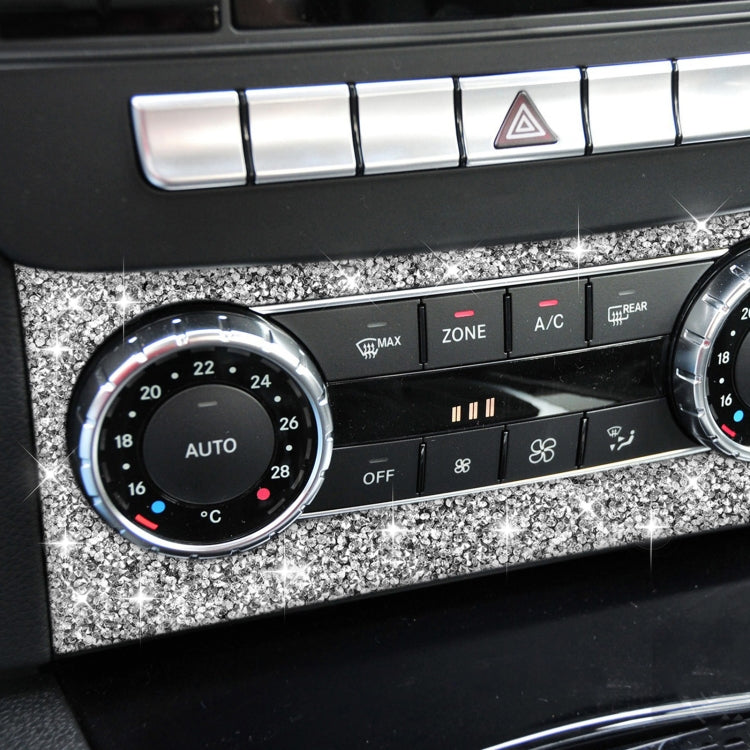 For Mercedes-Benz C-class W204 2011-2013 Car AC Knob Control Panel A Diamond Decorative Sticker, Left and Right Drive by buy2fix