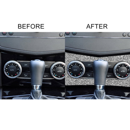 For Mercedes-Benz C-class W204 2011-2013 Car AC Knob Control Panel A Diamond Decorative Sticker, Left and Right Drive by buy2fix