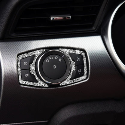 For Ford Mustang 2015-2020 Car Headlight Diamond Decoration Sticker, Left and Right Drive by buy2fix