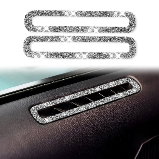 For Ford Mustang 2015-2020 Car Door Air Outlet Diamond Decoration Sticker, Left and Right Drive by buy2fix