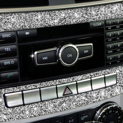 For Mercedes-Benz C-class W204 2011-2013 Car Central Control CD Panel Diamond Decorative Sticker, Left and Right Drive by buy2fix