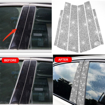 For BMW 3 Series E90 2005-2012 Car B-pillar Diamond Decorative Sticker by buy2fix