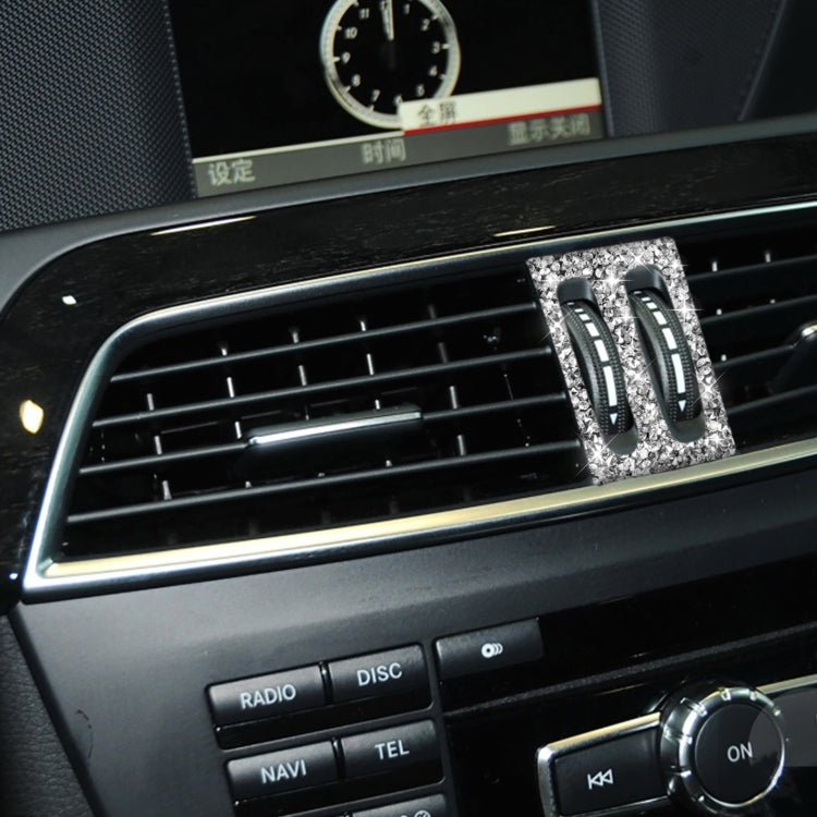 For Mercedes-Benz C-class W204 2011-2013 Car Middle Air Outlet Diamond Decorative Sticker, Left and Right Drive by buy2fix